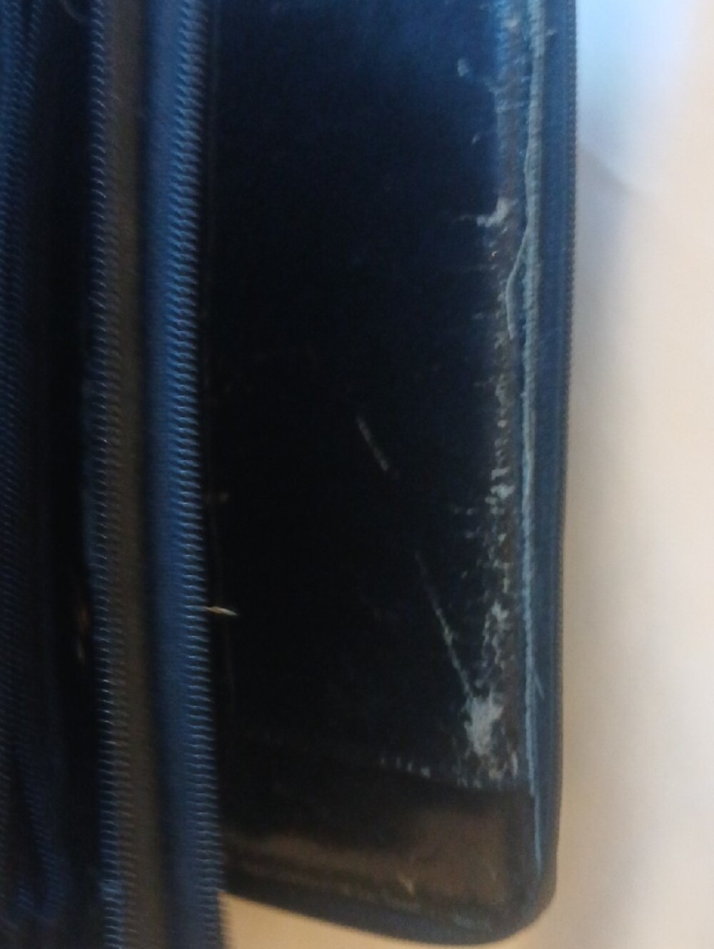 Black Studded Zip-Around Wallet with Gold Lion Accent - Picture 5 of 5